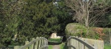 The footbridge to the church